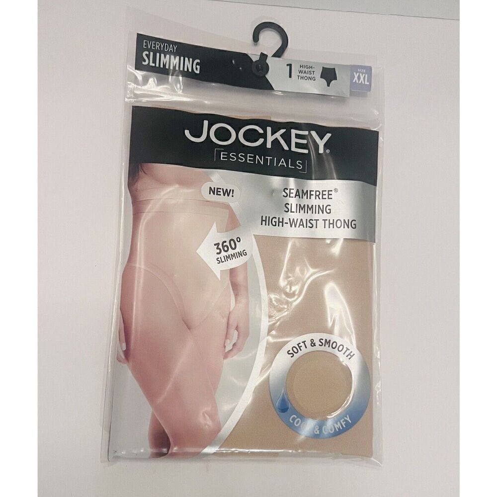 Jockey Collection Women's Size XXL Everyday Slimming 1 Pack Nude Thong